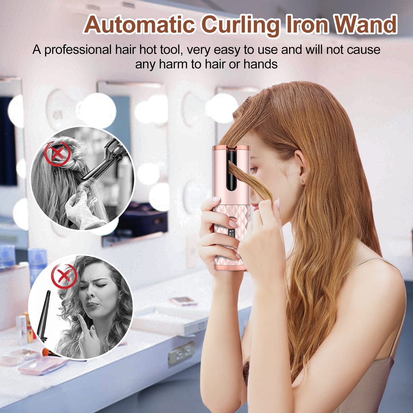 Boucleur Automatique Sans Fil – Boucles Parfaites en 5 Minutes